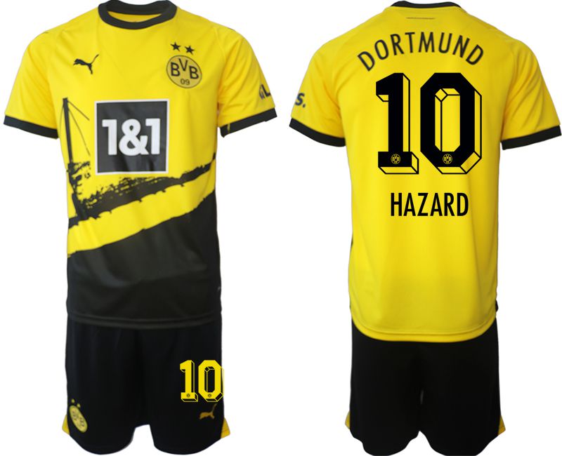 Men 2023-2024 Club Borussia Dortmund home yellow #10 Soccer Jersey